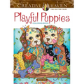 Creative Haven Playful Puppies Coloring Book