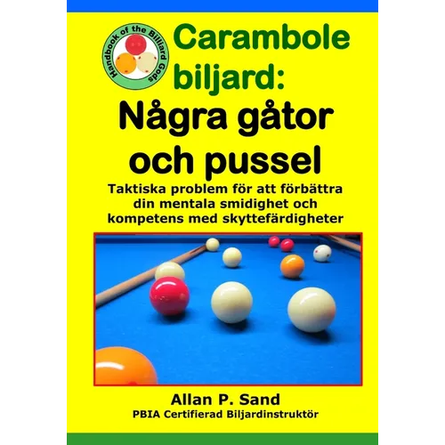 Carambole biljard - Några gåtor och pussel: Problem och situationer som förbättrar din taktiska analys och spelfärdigheter.