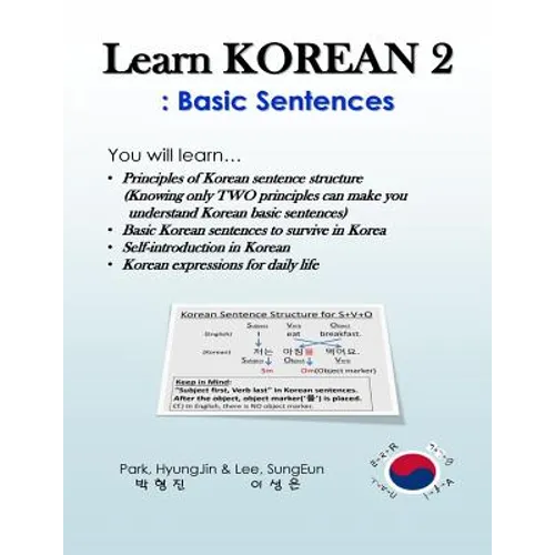 Learn Korean 2: Basic Sentences: Principles of Korean sentence structure, Basic sentences to survive in Korea