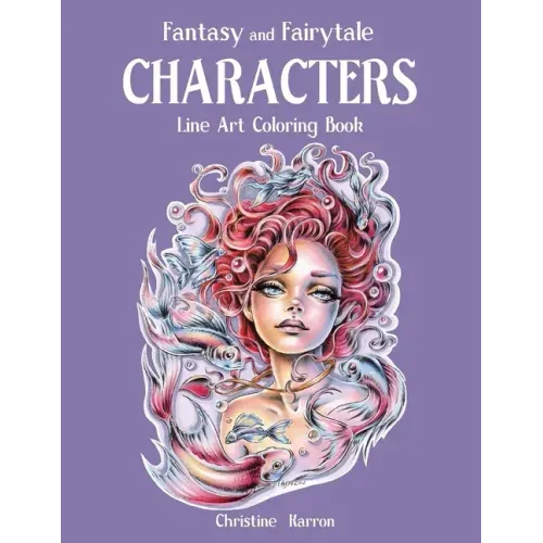 Fantasy and Fairytale CHARACTERS Line Art Coloring Book