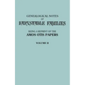 Genealogical Notes of Barnstable Families. Volume II [Massachusetts]
