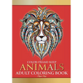 Color Frame Keep. Adult Coloring Book ANIMALS: Relaxation And Stress Relieving Lions, Pandas, Elephants, Birds, Dogs, Cats And More