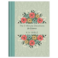 The 3-Minute Devotions for Women KJV Bible [Mint Bouquet]