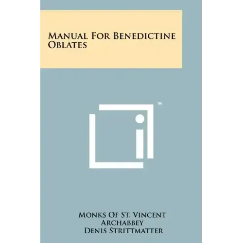 Manual For Benedictine Oblates
