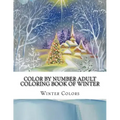 Color By Number Adult Coloring Book of Winter: Festive Winter Fun Holiday Christmas Winter Season Coloring Book