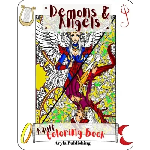 Demons and Angels Coloring Book: Adult Teen Colouring Pages Fun Stress Relief Relaxation and Escape