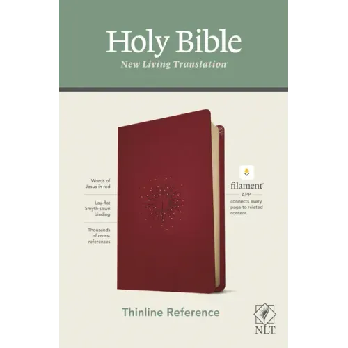 NLT Thinline Reference Bible, Filament Enabled Edition (Red Letter, Leatherlike, Berry)