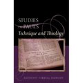 Studies in Paul's Technique and Theology