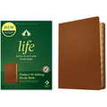 NLT Life Application Study Bible, Third Edition (Genuine Leather, Brown, Indexed, Red Letter)