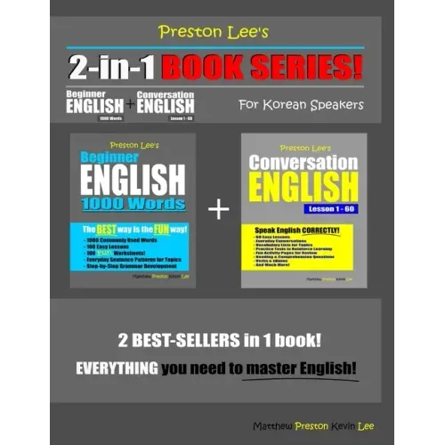 Preston Lee's 2-in-1 Book Series! Beginner English 1000 Words & Conversation English Lesson 1 - 60 For Korean Speakers