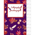 Calligraphy Practice paper: Floral red watercolor hand writing workbook for adults & kids 120 pages of practice sheets to write in (8.5x11 Inch).