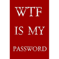 Wtf Is My Password: Keep track of usernames, passwords, web addresses in one easy & organized location - Red And White Cover