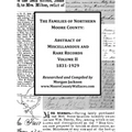 The Families of Northern Moore County - Abstract of Miscellaneous and Rare Records, Volume II