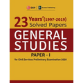 23 Years Solved Papers 1997-2019 General Studies Paper I for Civil Services Preliminary Examination 2020