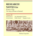 Research Notes for Women at Play: The Story of Women in Baseball: Maud Nelson, The Philadelphia Bobbies, Leona Kearns, Margaret Gisolo, Nellie Kearns