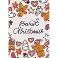 Merry Christmas Coloring Card: Cheaper and More Useful than a Card! (Sweet Christmas; Christmas Cookies; Gingerbread) Medium A5 - 5.83X8.27