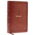 KJV Holy Bible: Large Print Single-Column with 43,000 End-Of-Verse Cross References, Brown Leathersoft, Personal Size, Red Letter, Comfort Print: King
