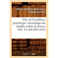 Dict. de la Noblesse, Généalogies, Chronologie Des Familles Nobles de France Ed3, T1 (Éd.1863-1876)