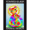 Stained Glass Adult Coloring Book - Animal Desing: Stress Relieving Design for Adult Relaxation