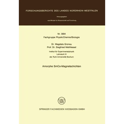 Amorphe SmCo-Magnetschichten