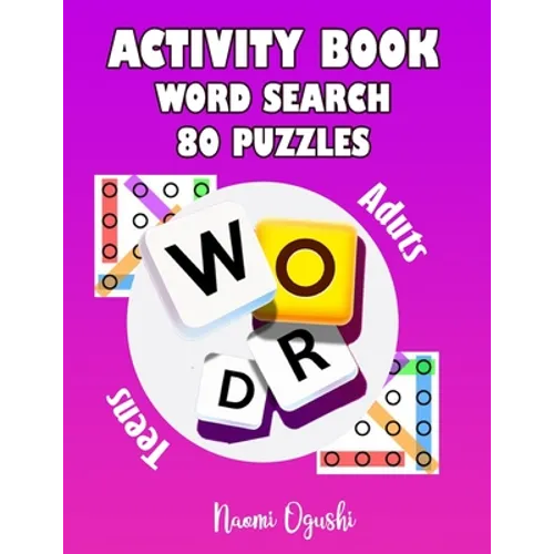 Activity Book Word Search 80 Puzzles Teens and Adults: LARGE PRINT cars and food