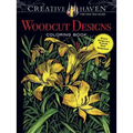 Creative Haven Woodcut Designs Coloring Book: Diverse Designs on a Dramatic Black Background