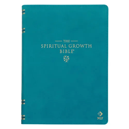 Nlt, the Spiritual Growth Bible (Faux Leather, Teal)