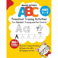 Brainy Kitten's ABC Preschool Trace Book Ages 3-5: Letter Tracing Workbook