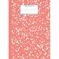 Marble Notebook A4: Coral Pink Marble College Ruled Journal