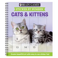 Brain Games - Sticker by Number: Cats & Kittens (Easy - Square Stickers): Create Beautiful Art with Easy to Use Sticker Fun!