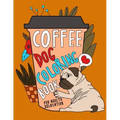 Coffee Dog Coloring Book: A Fun Coloring Gift Book for Coffee Lovers & Adults Relaxation with Stress Relieving Dog Designs, Funny Coffee Quotes
