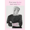 First name Barbie last name Doll