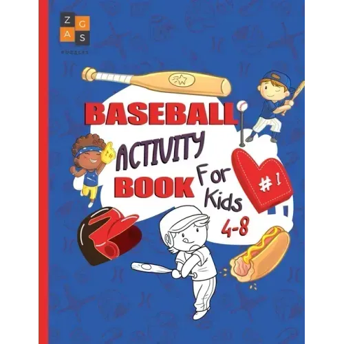 baseball activity book for kids 4-8: baseball gift for kids age 4 and up