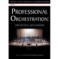 Professional Orchestration 16-Stave Unruled Orchestral Sketchbook