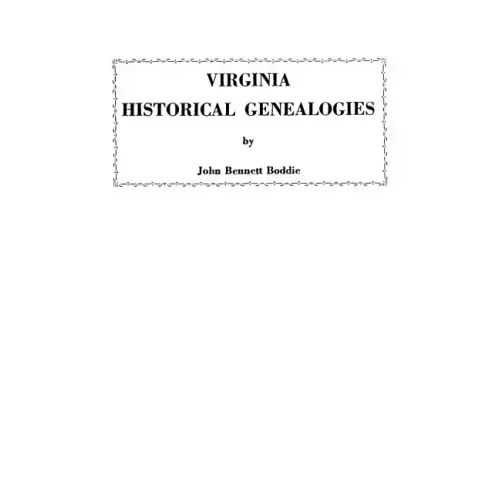 Virginia Historical Genealogies