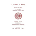 Studia Varia: (Royal Society of Canada, Literary and Scientific Papers)