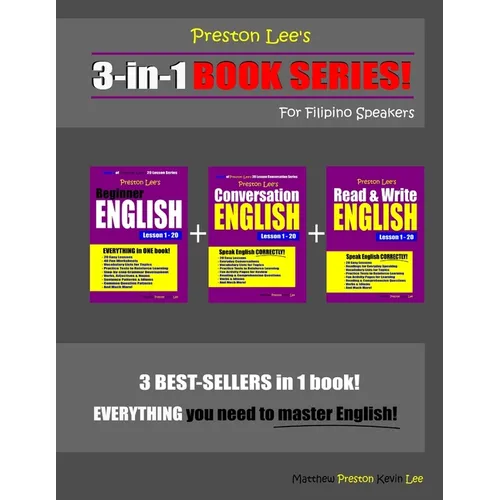 Preston Lee's 3-in-1 Book Series! Beginner English, Conversation English & Read & Write English Lesson 1 - 20 For Filipino Speakers