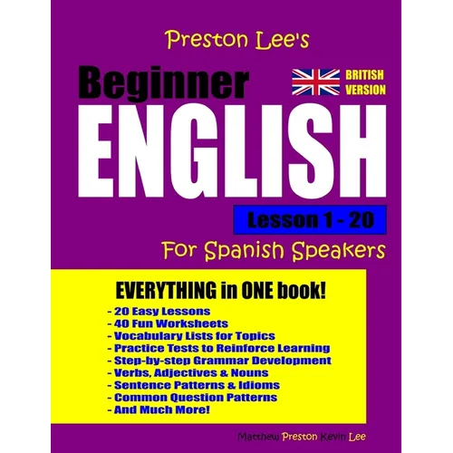 Preston Lee's Beginner English Lesson 1 - 20 For Spanish Speakers (British)