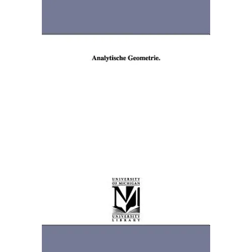 Analytische Geometrie.