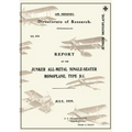 REPORT ON THE JUNKER ALL-METAL SINGLE-SEATER MONOPLANE TYPE D.1., July 1919Reports on German Aircraft 15