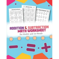 Addition and Subtraction Math Worksheet for Kinder and 1st grade: Over 45 Fun Designs For Boys And Girls - Educational Worksheets Daily Practice Workb