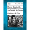 Morris Gescheidt, Respondent, Against Joel Wolfe, Appellant
