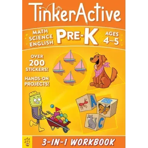 Tinkeractive Pre-K 3-In-1 Workbook: Math, Science, English Language Arts