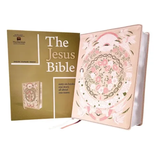 The Jesus Bible Artist Edition, Esv, Leathersoft, Peach Floral
