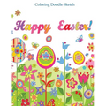 Happy Easter Color Doodle Sketch: Doodle Book for Teens and Kids of All Ages; Doodle Books in al; Doodle Books in Books; Coloring Books for Kids in al