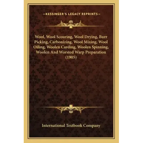 Wool, Wool Scouring, Wool Drying, Burr Picking, Carbonizing, Wool Mixing, Wool Oiling, Woolen Carding, Woolen Spinning, Woolen And Worsted Warp Prepar