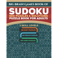 Big Brain Games Book of Sudoku: 500 Puzzles & Solutions, 3 skill levels, Easy, Medium and Hard Puzzles. Sudoku puzzle book for adults.: Easy Sudoku pu