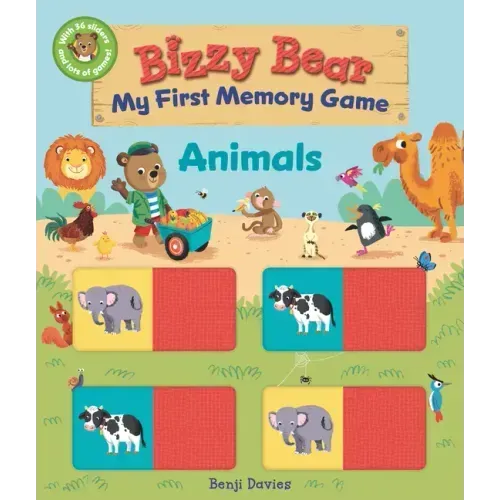 Bizzy Bear: My First Memory Game: Animals: (Interactive Memorization Board Book about Animals on the Farm, at the Zoo, and in the Sea for Toddlers - W