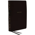 Nkjv, Reference Bible, Classic Verse-By-Verse, Center-Column, Leathersoft, Black, Indexed, Red Letter Edition, Comfort Print
