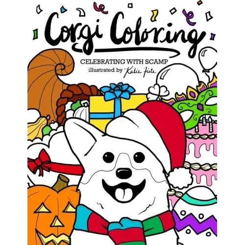 Corgi Coloring: Celebrating with Scamp